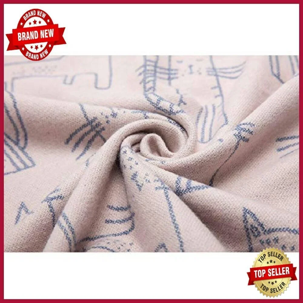 Cashmere Feel Fringed Scarf Winter Shawl Wrap Double-Sided Warm